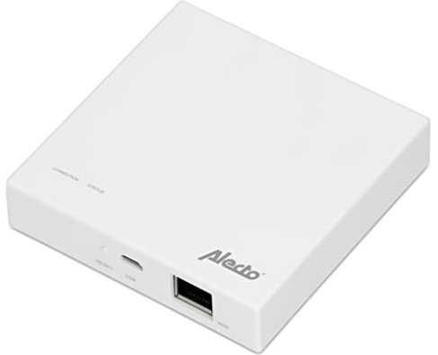 Alecto Smart-BRDIGE10 Zigbee Bridge Passerelle Zigbee avec jusqu'à 30 capteurs/appareils peuvent être connectés, application Tuya, Smart Life, blanc