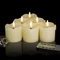 Eywamage Ivory Drip Wax Look Flameless Candles with Remote, 2x2 Flickering LED Battery Votive Candles Set of 6