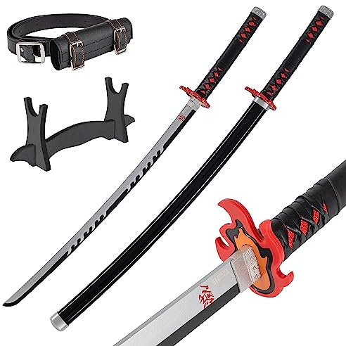 Bambus Anime Katana Cosplay Schwert, Katana Inspiriert Demon Slayer Schwert 105cm / 41 Zoll Hashira Pillars & Protagonist Katana, eine Vielzahl von Stilen zur Auswahl (Tanjiro Kamado)