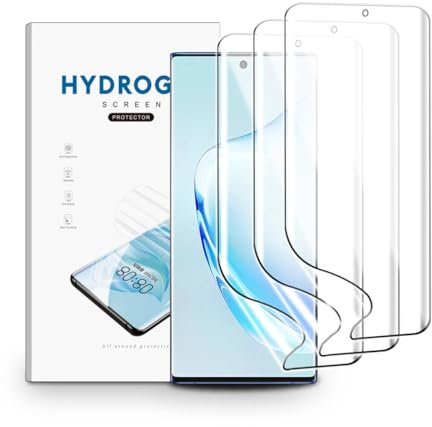 nvskvd Film Hydrogel pour Samsung Galaxy Note 10 Plus, 3 Pièces TPU Film Protection Écran HD Clair Doux Transparent Film de Protection d'écran