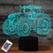 PONLCY Traktor Led Nachtlicht, 16 Farben 3D Illusion Lampe, Fernbedienung USB Schreibtischlampen, Schlafzimmer Dekoration Tischlampe für Kinder Weihnachten Geburtstag Geschenke