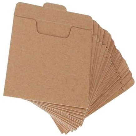 PRETYZOOM 25 Stück Kraftpapier Haushalts CD Umschläge Multifunktionale CD Tasche zum Verschließen Aufbewahrungszubehör für Aufbewahrung und Transport