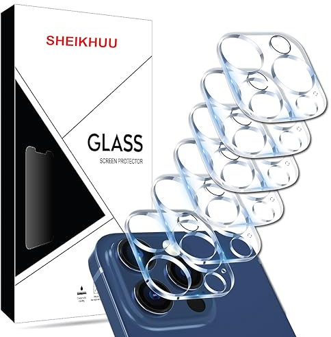 sheikhuu [ 6-PACK ] Camera Lens Protector for IPhone 13 Pro Max (6.7-Inch) & IPhone 13 Pro (6.1-Inch) Anti-Scratch, 9H Tempered Glass, [LIFETIMESUPPORT] DAY/NIGHT SHOTS, ULTRA CLEAR.