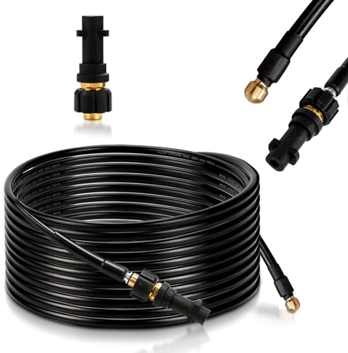 Yugodex 30M Rohrreinigungsschlauch, 180 bar 60C°Rohrreinigungsset, Hochdruckschlauch mit M22 Adapter für Hochdruckreiniger, für k2-k7 Hochdruckreiniger