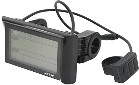Elektrofahrrad-LCD-Display, Standardetikett 24 V 36 V 48 V 60 V Elektroroller SW900 LCD-Anzeigemessgerät Mit Wasserdichtem Anschluss Zum Radfahren
