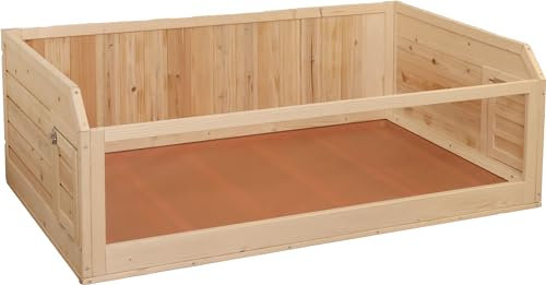 Kerbl Pet Indoor Kleintierbehausung, Kleintiergehege, Nagerhaus, 113,5x75,5x40cm, Kaninchen, Meerschweinchen, Nager, Kunststoffwanne, Plexiglasfront