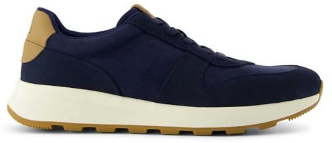 TOMS Herren Trvl Lite Retro Sneaker, Wasserabweisendes marineblaues Wildleder, Vintage-Twill, 42.5 EU