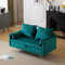 HAINEW Moderner Sofa Schlafsofa mit Stauraum, 2-Sitzer Sofa Couch Samt Polstermöbel mit Rückenlehne und Armlehnen für Wohnzimmer Schlafzimmer Büro (Grün)
