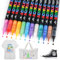 Tikplus Textilstifte Waschmaschinenfest, 12 Stück Stoffmalstifte Waschfest, Weicher Kopf Stoffmalfarben Permanent Textilmarker, Textilfarbe für T-shirt, Stoffbeutel, Einkaufstasche, Segeltuchschuhe
