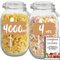 4 Tarros de Cristal Herméticos 4000 ml – Tarros herméticos de Almacenamiento para Alimentos, Conservación Fresca y Organizada - Incluye Etiquetas + Ebook de 102 Recetas (4 litros)