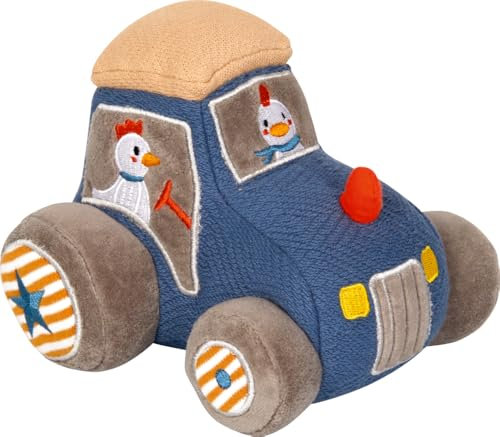 Aktivitäts-Traktor aus Baumwolle und recyceltem Polyester, 15 x 12 x 14 cm Little Wonder