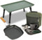 Camping Bivvy Table with Cutlery Set and Non-Stick Frying Pan Complete Outdoor Dining & Cooking Gear for Hiking, Carp Fishing & Picnics NGT