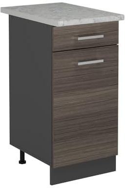 Vicco Mueble bajo de Cocina R-Line, Gris Noble, 40 cm ET Mármol