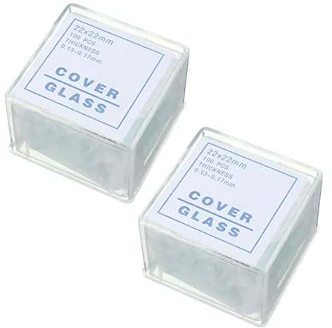 Gvvsjgdbis 200pcs Transparent Slides Coverslips Coverslides 22x22mm For Microscope