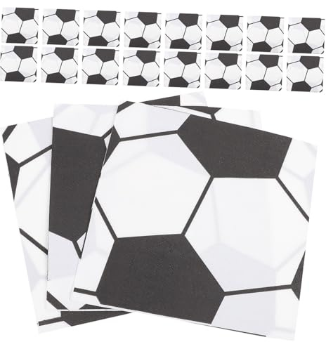 Toyvian 120stücke Fußballservietten für Partys mit Lebendigen Sportmotiven Praktische Einwegfunktion pro Packung Weich und Saugfähig für Fußballfeiern und Sportevents