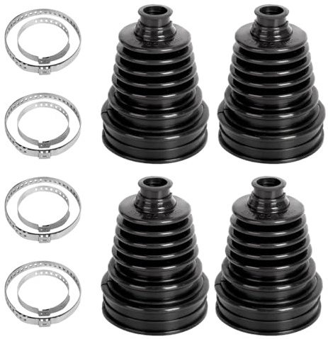 ACOLY Kit de 4 piezas para juntas homocinéticas, kit de reparación de juntas homocinéticas de silicona con abrazaderas para automóviles