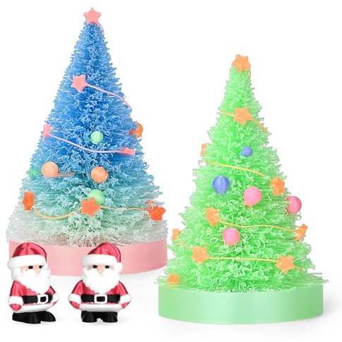 ATOMUS 3D Christmas Tree Festival Party Table Desk Decoration Gift 3D Printed Luminous Christmas Tree and man