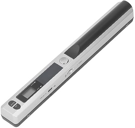 lyrlody Escáner Portátil, Escáner Fotográfico de Documentos Portátil con Modos de Resolución de 300 600 900 dpi, para Operativo XP 7 (Silver)