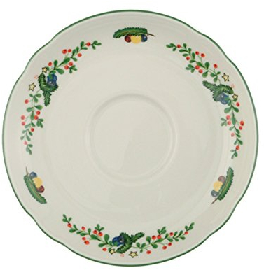 Seltmann Weiden [DL] Marieluise Teeuntertasse 13 cm rund mit Relief Weihnachten [RAB] [SP] UVP: 9,00