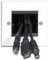 Single Width Entry/Exit Brush Wallplate Cable