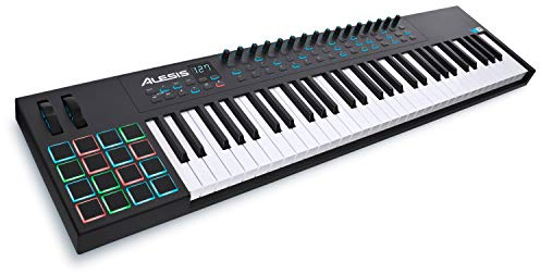 Alesis VI61 - Tastiera Controller USB MIDI a 61 tasti con 16 pad, 16 manopole assegnabili, 48 pulsanti e uscita MIDI a 5 pin + Software Professionale
