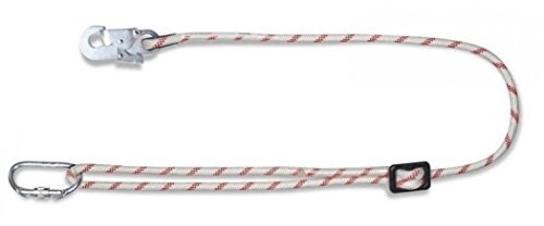 CUERDA SEGURIDAD 1 A 2 M REGULABLE Ø14 MM CON MOSQUETONES ST