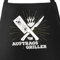 MoonWorks coole Herren Grillschürze Auftragsgriller Küchenschürze Barbecue-Schürze Fun-Schürze schwarz unisize