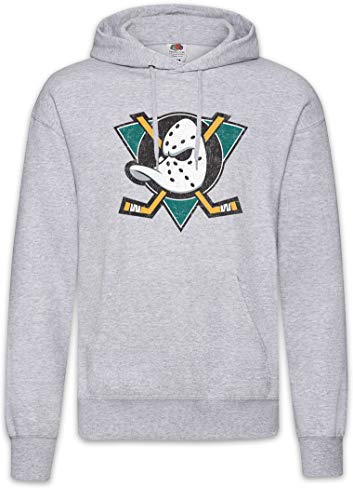Urban Backwoods Ducks Hockey Hoodie Sudadera con Capucha Sweatshirt Gris Talla M