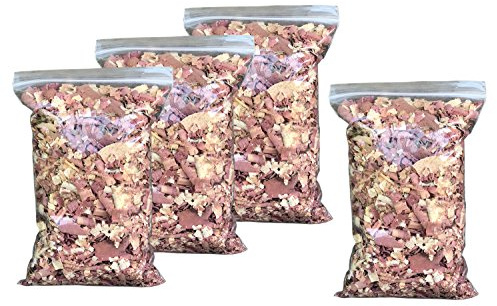 vundahboah amischen Waren Zedernholz Mulch Chips Sägespäne für Garden-Kreischeule Haus/Snackverpackung Bio Bettwäsche, 6 Quart (1.5 Gallon), Rot