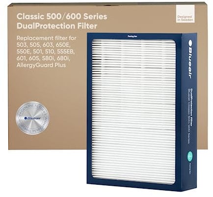 BLUEAIR Classic 500/600 Series Genuine Dual Protection Replacement Filter; fits Classic 580i, 680i, 501, 503, 505, 510, 550E, 555EB, 601, 605