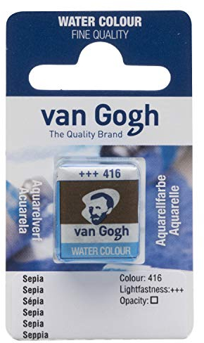 Van Gogh Aquarellfarbe, halbes Näpfchen, Sepia 416