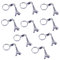 Li-ly 10 Pcs Mini Tour Eiffel Forme Alliage Pendentif Porte-clés Porte-clés Charme Unisexe Sac De Voiture Téléphone Porte-Clé Boucle Suspendus Accessoires Ornements Cadeaux - Argent Durable et Pr