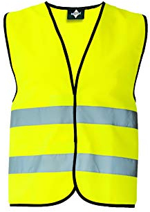 korntex Warnweste Standard - schwarzer Saum gelb XL