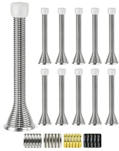 Jack N’ Drill 11-Pack Door Stopper 3 ¾-inch Heavy Duty and Flexible Door Stop to Protect Walls and Door Stops for Bottom of Door Home or Office, Easy to Install and 100% Child and Pet-Friendly