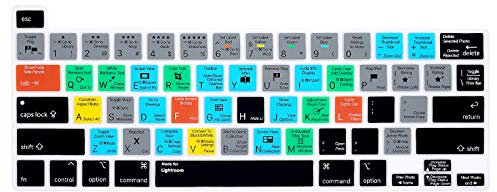 HRH Lightroom Shortcuts Hotkey Silikon-Tastaturabdeckung für MacBook Pro 13 Zoll 2020 (Modell A2289/A2251/A2338 M1 Chip) und für Pro 16 Zoll 2019 (Modell A2141)