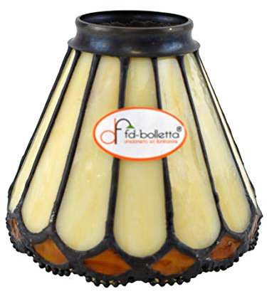 fd-bolletta arredamento e illuminazione Pantalla de lampara, cristal de repuesto,tulipa Tiffany, campana de cristal vt8 Medidas: altura 10,5cm, Ø vidrio 12,5cm, Ø exterior de la boca 5,5cm