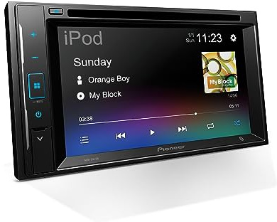 Pioneer AVH-241EX 15,7 cm (6,2 Zoll) resistiver Touchscreen, Doppel-DIN-Bluetooth, Rückfahrkamera kompatibel, AM/FM-Radio, USB, FLAC-Wiedergabe, 13-Band-EQ, 50 W x 4 Preouts