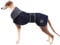 Geyecete Hunde Wintermäntel fur Windhund,Hundejacken mit plüschfutter,Wasserdichter Regenmantel Winddicht, Outdoor-Hundebekleidung mit Sicheren Reflexstreifen,fur mittel und große Hunde-Navy Blau-XS