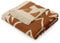 AmeliaHome Kuscheldecke 150x200 cm Decke mit Fransen Tagesdecke aus Baumwolle Boho Ethno Muster Braun Beige Zaria Navajo