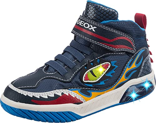 Geox Jungen J Inek Boy Sneakers, Navy Lt Blue, 27 EU