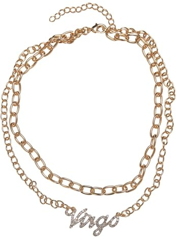 Urban Classics Unisex Halskette Diamond Zodiac Golden Necklace, Farbe virgo, Größe one size