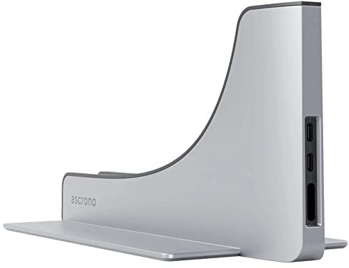 Ascrono Hub Della Stazione di Aggancio Verticale | Compatibile con Apple MacBook Pro 16 Pollici, 2021 M1 e 2023 M2/M3, con Spina MagSafe | Dock Compatibile Thunderbolt-4 con 2 Porte USB-C (40 Gbps).