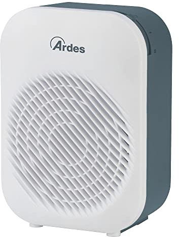 ARDES | ARAM4F14W Termoventilatore a Filo BALDO, Stufetta Riscaldante 2 Potenze Eco/comfort, Termostato Temperatura Ambiente, Stufetta Scaldino Portatile con Design Elegante Compatto Finitura Grigia
