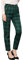 Allegra K Damen Vintage Tartan Plaid Hose Elastische Taille Gerade Lange Hose, Grün, X-Groß