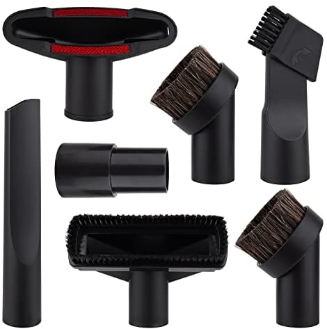 7 Pcs Vacuum Cleaner Accessories for 32mm/35mm Diameter Henry Hoover Attachment and Shark Vacuum, PP Hair Combination Brush, Long Flat Suction, Round Brush, 2 in 1 Brush, Sofa Suction, Adapter
