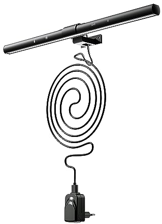 Northpoint LED USB Monitorleuchte 3 in 1 Lightbar Leselicht Tischlampe Bildschirmbeleuchtung Mit Dimmfunktion Touch-Steuerung Timerfunktion Temperaturwechsel (Schwarz)