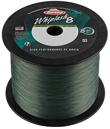 Berkley Whiplash8, Fishing Line, Superline, , Predator Fishing, Pike, Perch, Zander, Trout, Unisex, Moss Green, 0.28mm | 47.1kg | 104lb | 2188yd