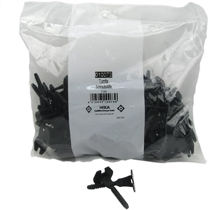 Turnfix Schraubstifte 2 mm schwarz, 100 Stück, Nivelliersystem | Fliesen exakt auf einer Höhe – per Hand gedreht, ganz ohne Zange
