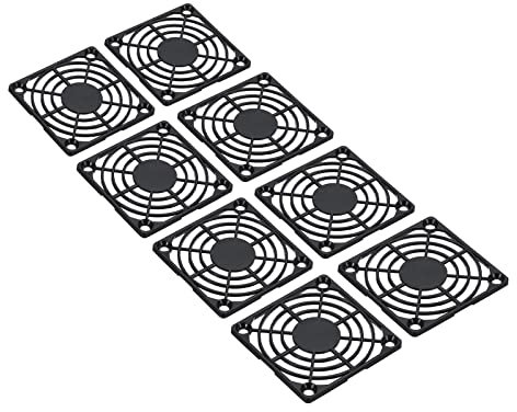 PATIKIL 8 Packung Lüfterfilter ABS Kunststoff Schutzgitter 60mm für Lüfter DIY Schwarz