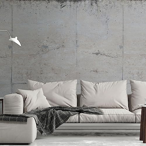 Livingwalls Papier peint mural en béton Motif floral Gris 2,80 m x 1,59 m